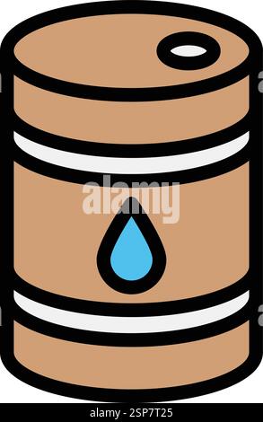 Oil barrel Vector Icon Design Illustration Stock Vector