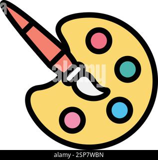 Color palette Vector Icon Design Illustration Stock Vector