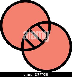 Intersection Vector Icon Design Illustration Stock Vector