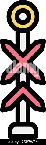 Multi line Vector Icon Design Illustration Stock Vector