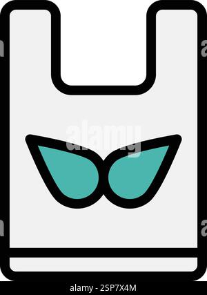 Plastic bag Vector Icon Design Illustration Stock Vector