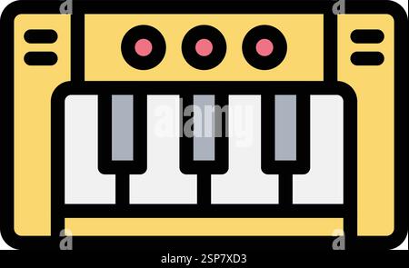 Piano Vector Icon Design Illustration Stock Vector