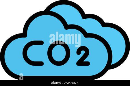 Co2 cloud Vector Icon Design Illustration Stock Vector