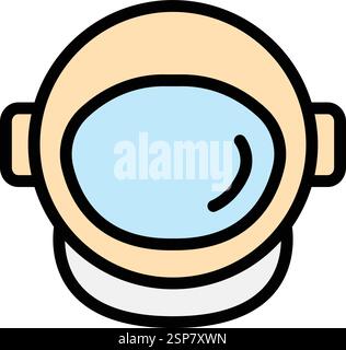 Astronaut helmet Vector Icon Design Illustration Stock Vector
