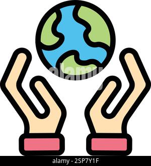 Save the World Vector Icon Design Illustration Stock Vector
