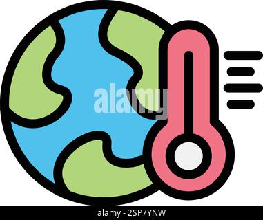 Global warming Vector Icon Design Illustration Stock Vector