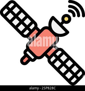 Satellite Vector Icon Design Illustration Stock Vector