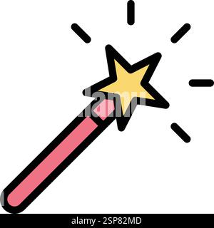Magic wand Vector Icon Design Illustration Stock Vector