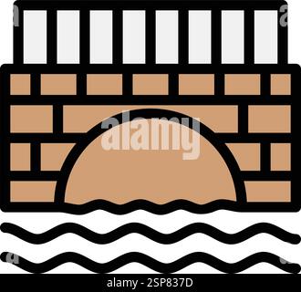 Bridge Vector Icon Design Illustration Stock Vector