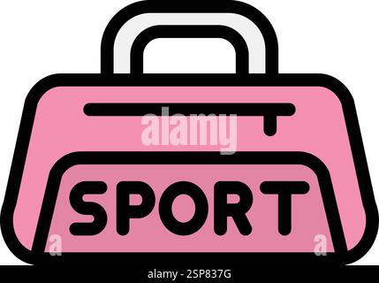 Sport bag Vector Icon Design Illustration Stock Vector