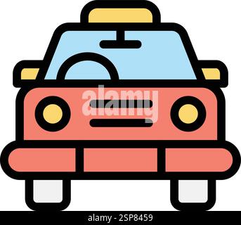 Taxi Vector Icon Design Illustration Stock Vector