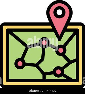 Railway map Vector Icon Design Illustration Stock Vector