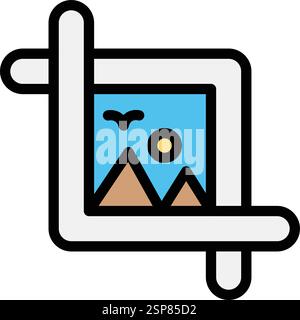 Crop tool Vector Icon Design Illustration Stock Vector