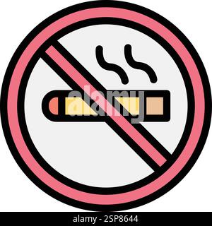 No smoking Vector Icon Design Illustration Stock Vector