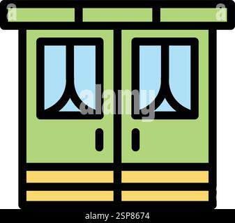 Train door Vector Icon Design Illustration Stock Vector
