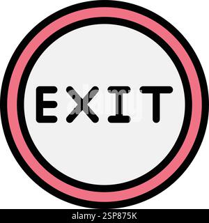 Exit Vector Icon Design Illustration Stock Vector