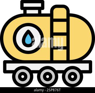 Tank wagon Vector Icon Design Illustration Stock Vector