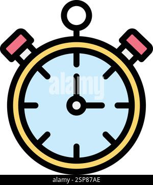 Stopwatch Vector Icon Design Illustration Stock Vector
