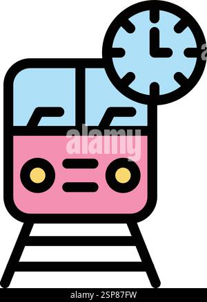 Train time Vector Icon Design Illustration Stock Vector