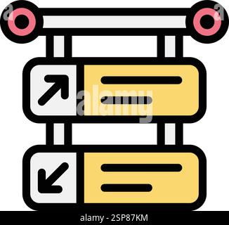 Directional sign Vector Icon Design Illustration Stock Vector