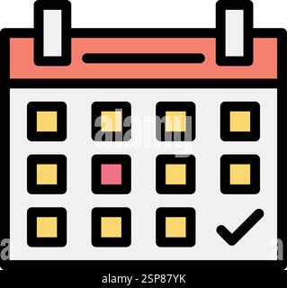 Calendar Vector Icon Design Illustration Stock Vector