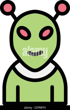 Alien Vector Icon Design Illustration Stock Vector