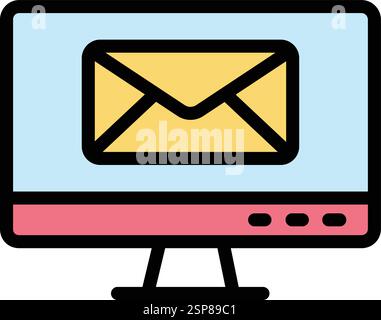 Mail Vector Icon Design Illustration Stock Vector