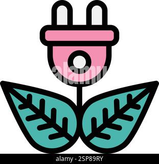 Power plug Vector Icon Design Illustration Stock Vector