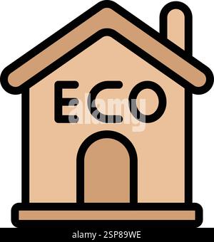 Eco house Vector Icon Design Illustration Stock Vector