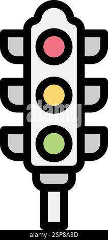 Traffic lights Vector Icon Design Illustration Stock Vector