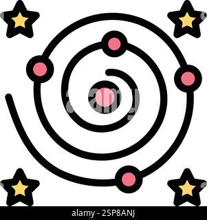 Galaxy Vector Icon Design Illustration Stock Vector