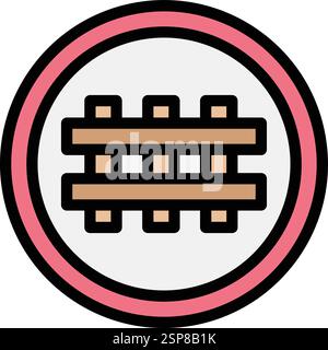 Crossing Vector Icon Design Illustration Stock Vector
