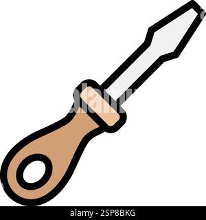 Screwdriver Vector Icon Design Illustration Stock Vector