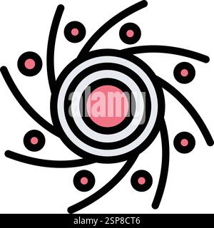 Black hole Vector Icon Design Illustration Stock Vector