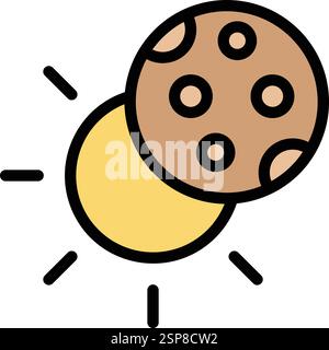 Eclipse Vector Icon Design Illustration Stock Vector