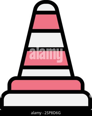 Traffic cone Vector Icon Design Illustration Stock Vector