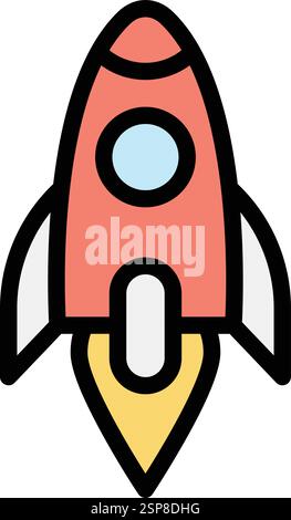 Launch Vector Icon Design Illustration Stock Vector