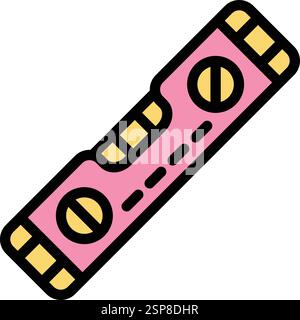Spirit level Vector Icon Design Illustration Stock Vector