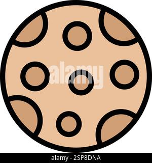 Full moon Vector Icon Design Illustration Stock Vector
