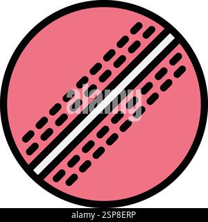 Cricket ball Vector Icon Design Illustration Stock Vector