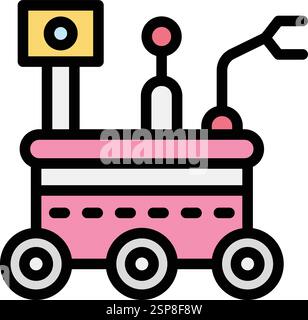 Mars rover Vector Icon Design Illustration Stock Vector