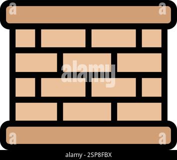 Bricks wall Vector Icon Design Illustration Stock Vector