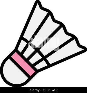 Shuttlecock Vector Icon Design Illustration Stock Vector