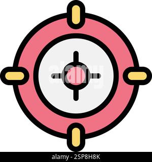 Aim Vector Icon Design Illustration Stock Vector