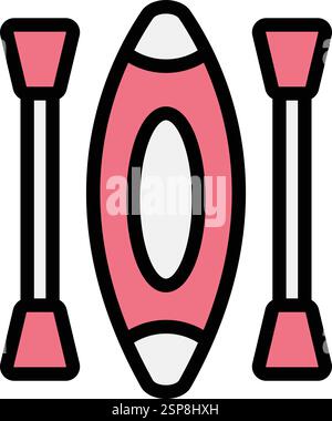 Canoe Vector Icon Design Illustration Stock Vector