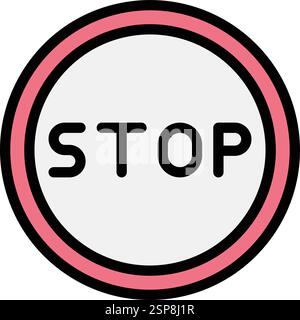 Stop Vector Icon Design Illustration Stock Vector