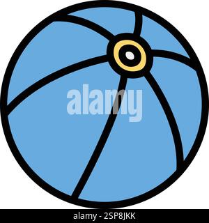 Beach ball Vector Icon Design Illustration Stock Vector