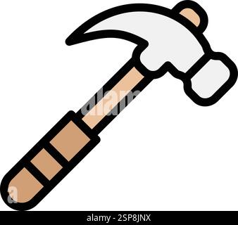 Hammer Vector Icon Design Illustration Stock Vector
