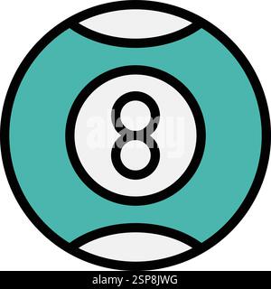 Pool ball Vector Icon Design Illustration Stock Vector