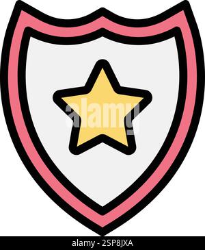 Shield Vector Icon Design Illustration Stock Vector